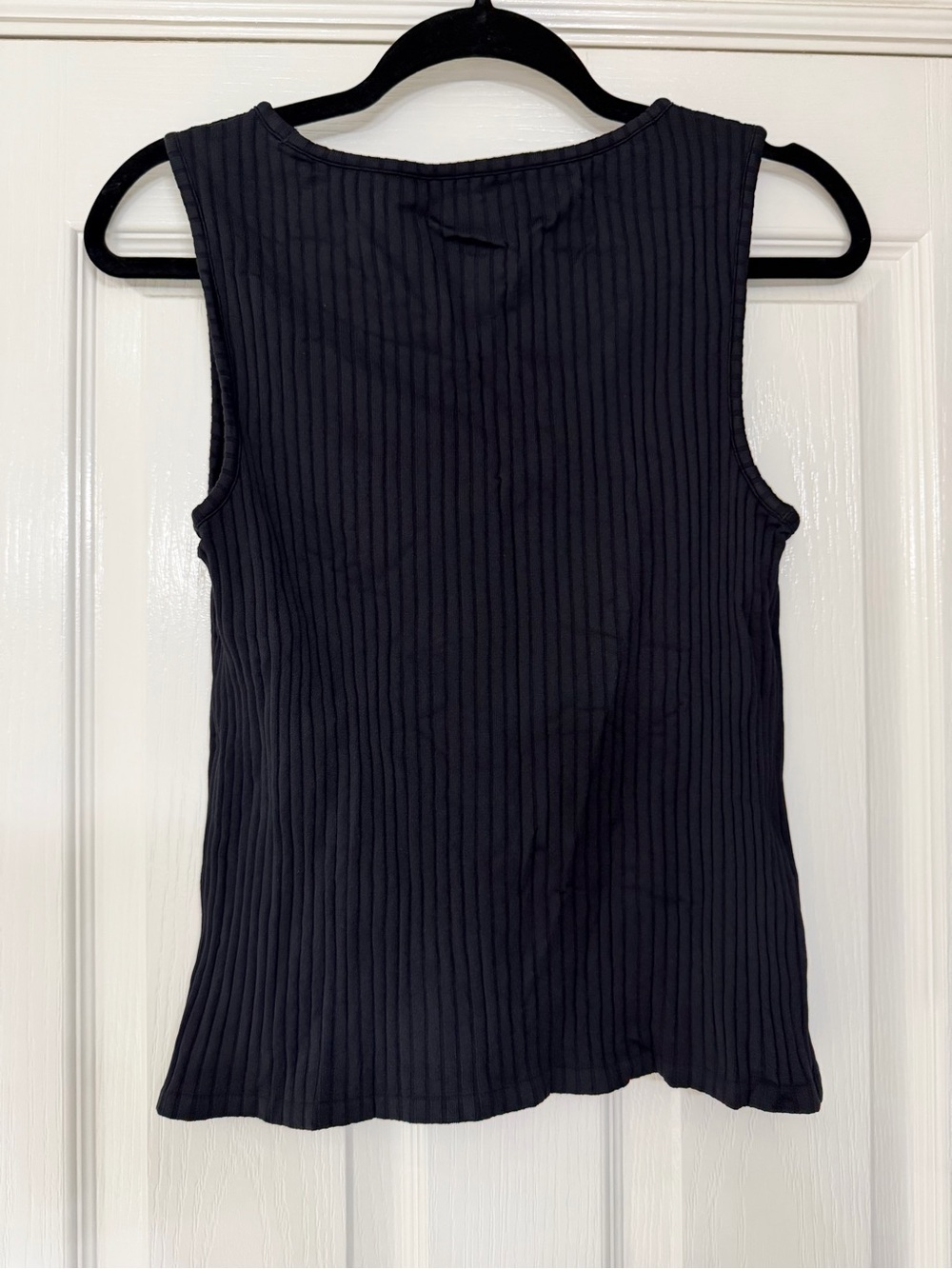 a new day Black Ribbed Tank Top